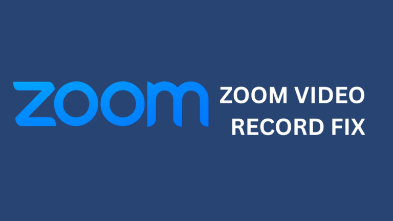 Zoom Recording not Saving